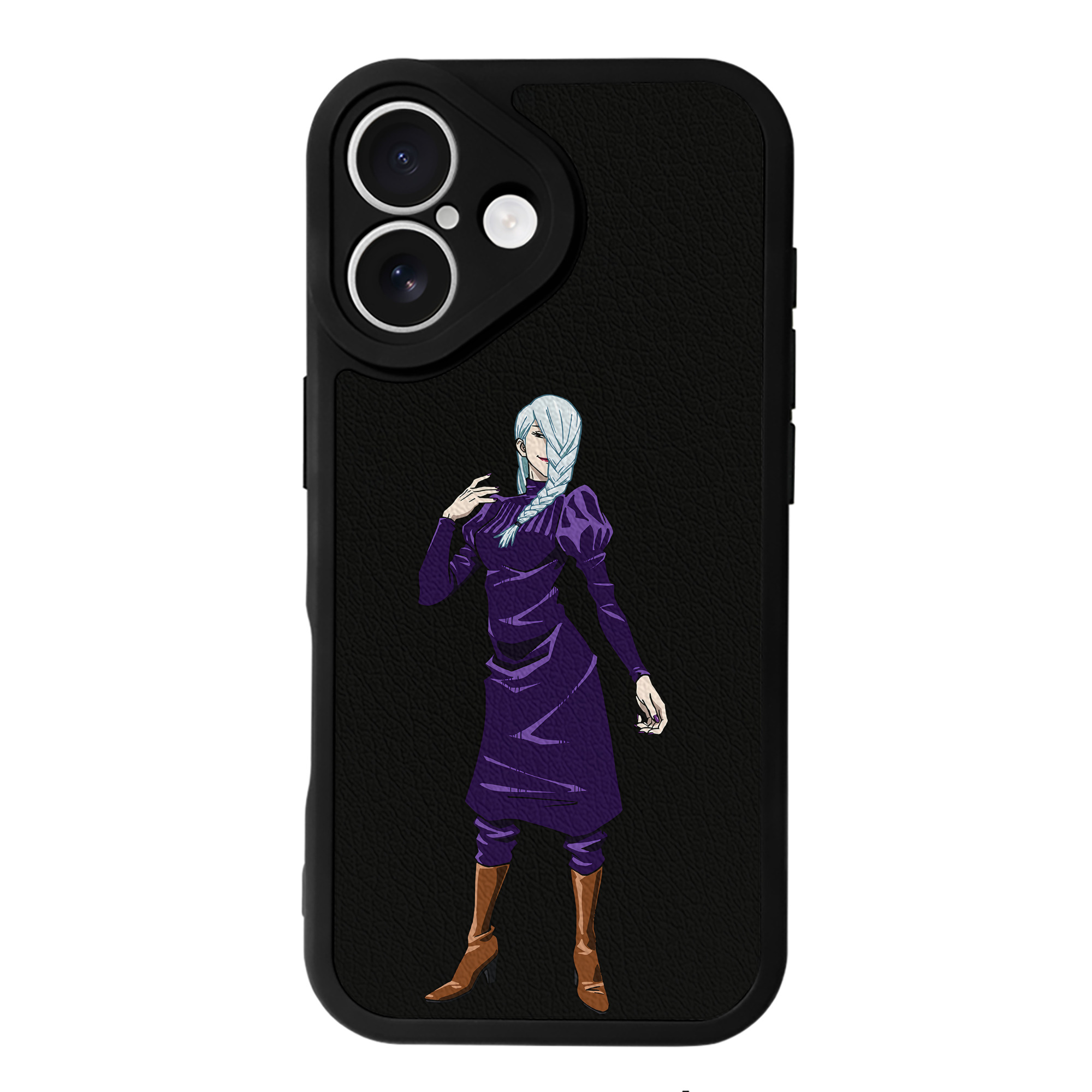（画像用） 呪術廻戦 Jujutsu Kaisen 【iPhone 16シリーズ対応】シリコンスマホケース（レザー調） 材質：シリコン